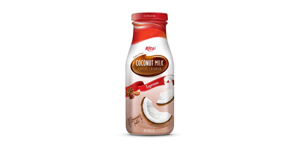 Rita Brand Coconut Milk With Espresso Flavor 280ml Glass Bottle 